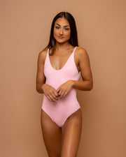 Light pink one piece bikini - open back one piece bikini - Bikini Block